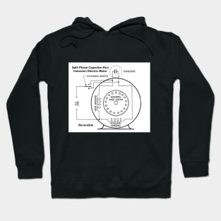 Split-Phase Capacitor-Run Reversible Induction Motor Hoodie